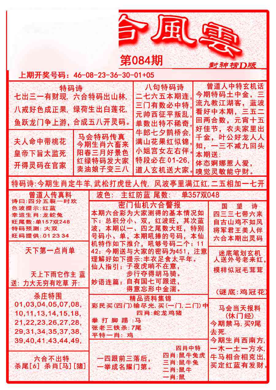 084期六合风云A[图]