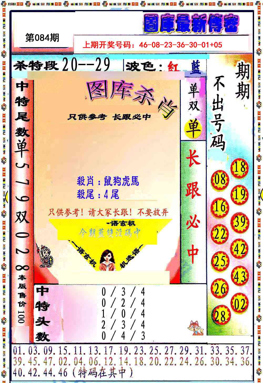 084期最新传密绝杀6肖[图]